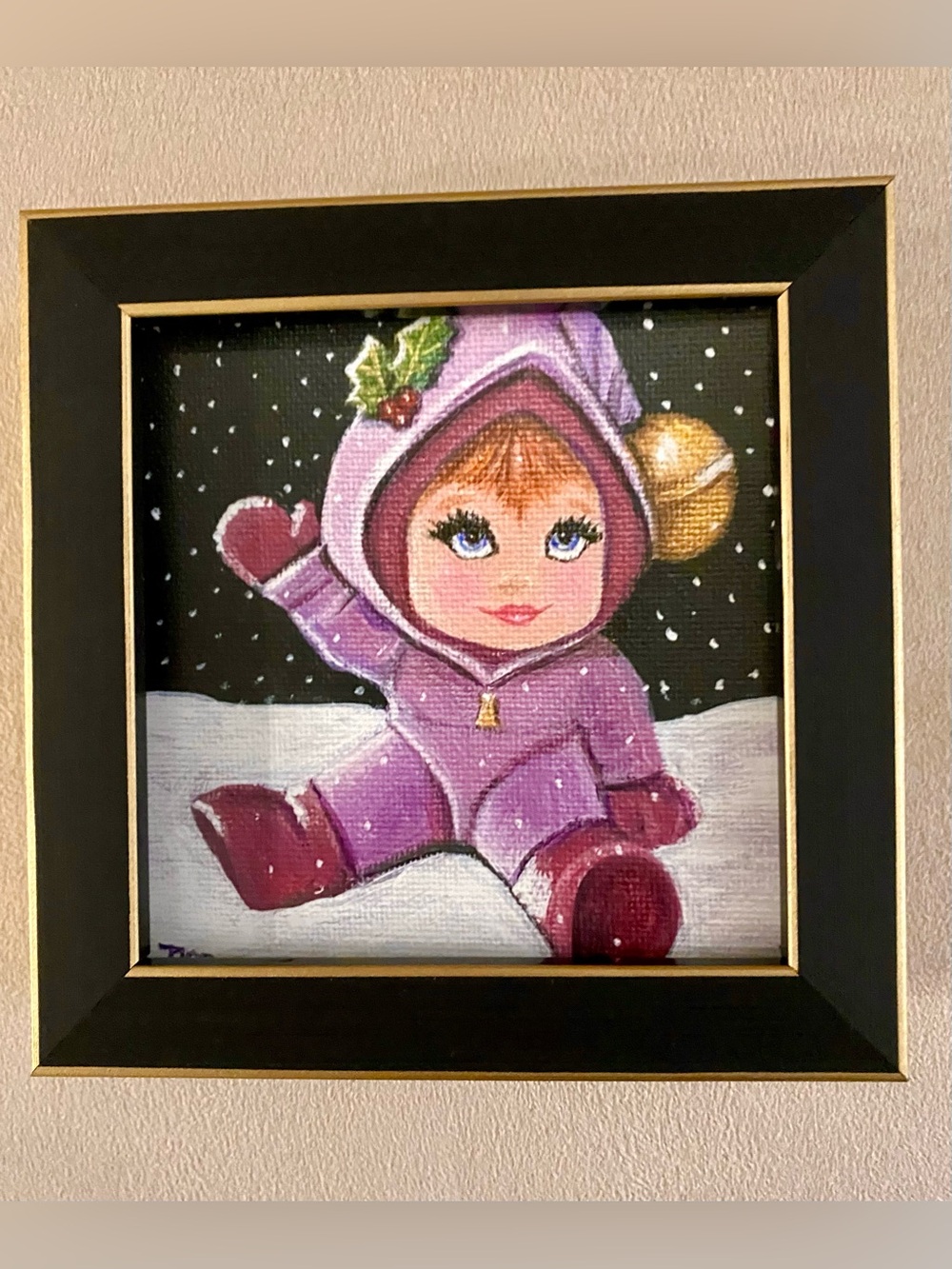 Snow Baby Winter Art Print “Bella”